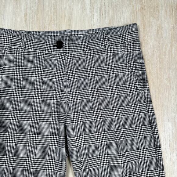 Betabrand Black Glen Plaid Stretch Straight Leg Pull On Dress Pants Small PETITE - Picture 3 of 12